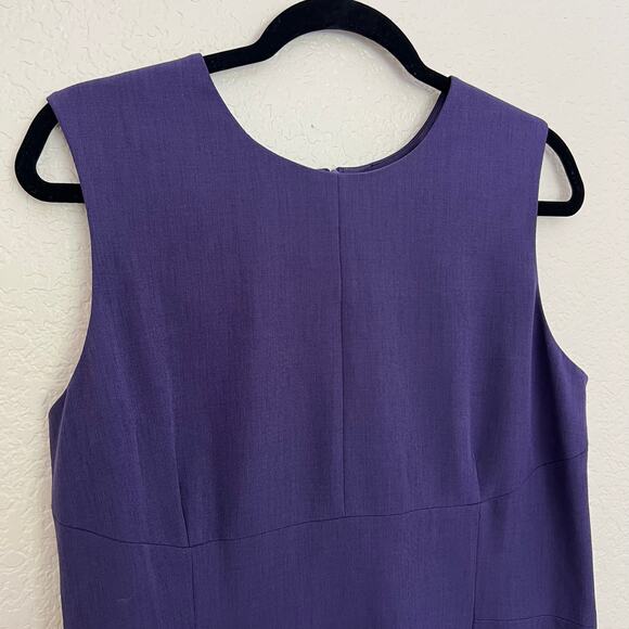 MM.LaFleur A-Line Sheath Dress Purple Sleeveless Washable Workwear Polished - Picture 4 of 13